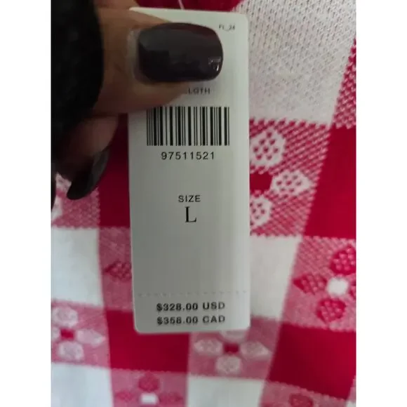 NWT Rachel Antonoff Maddy Red and White Mini Dress - Large - Picture 5 of 5